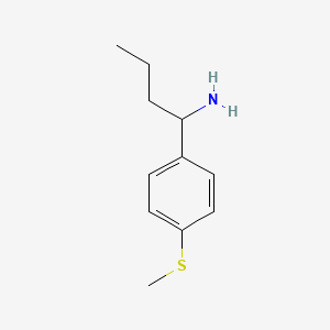 molecular formula C11H17NS B13229378 1-(4-Methylthiophenyl)butylamine 