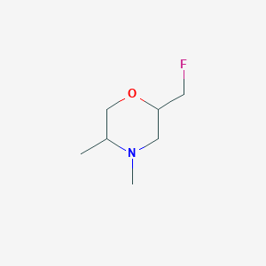 molecular formula C7H14FNO B13229386 2-(Fluoromethyl)-4,5-dimethylmorpholine 