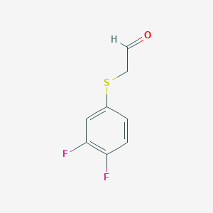 molecular formula C8H6F2OS B13229407 2-[(3,4-Difluorophenyl)sulfanyl]acetaldehyde 