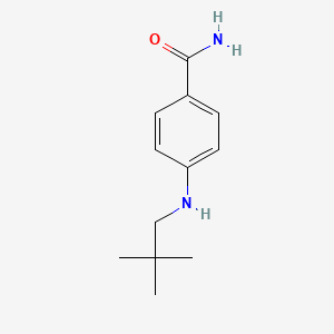 molecular formula C12H18N2O B13229413 4-[(2,2-Dimethylpropyl)amino]benzamide 