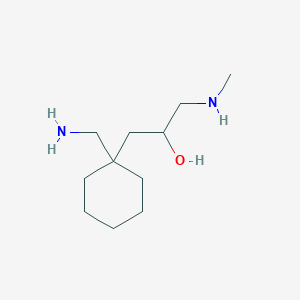 molecular formula C11H24N2O B13229442 1-[1-(Aminomethyl)cyclohexyl]-3-(methylamino)propan-2-ol 