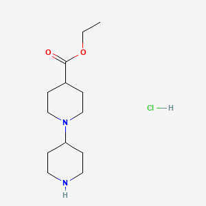 molecular formula C13H25ClN2O2 B1322947 Ethyl1,4'-bipiperidine-4-carboxylate hydrochloride 