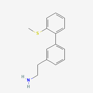 molecular formula C15H17NS B13229481 2-{3-[2-(Methylsulfanyl)phenyl]phenyl}ethan-1-amine 