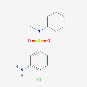 molecular formula C13H19ClN2O2S B1322950 3-Amino-4-chloro-N-cyclohexyl-N-methylbenzenesulfonamide CAS No. 847171-44-2