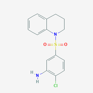 molecular formula C15H15ClN2O2S B1322951 1-(3-Amino-4-chlorobenzenesulfonyl)-1,2,3,4-tetrahydroquinoline CAS No. 847171-51-1