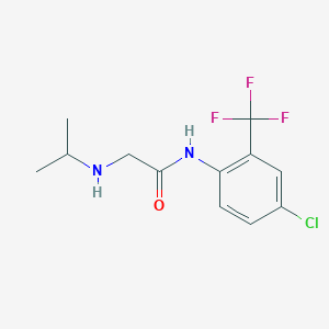 molecular formula C12H14ClF3N2O B13229525 N-[4-chloro-2-(trifluoromethyl)phenyl]-2-[(propan-2-yl)amino]acetamide 