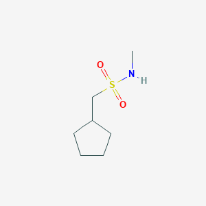 molecular formula C7H15NO2S B13229533 1-cyclopentyl-N-methylmethanesulfonamide 