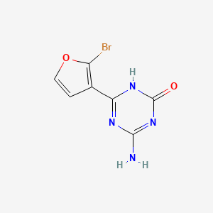 molecular formula C7H5BrN4O2 B13229544 4-Amino-6-(2-bromofuran-3-yl)-2,5-dihydro-1,3,5-triazin-2-one 
