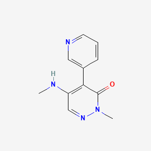 molecular formula C11H12N4O B13229564 2-Methyl-5-(methylamino)-4-(pyridin-3-yl)-2,3-dihydropyridazin-3-one 