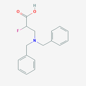 molecular formula C17H18FNO2 B13229620 3-(Dibenzylamino)-2-fluoropropanoic acid 