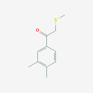 molecular formula C11H14OS B13229631 1-(3,4-Dimethylphenyl)-2-(methylsulfanyl)ethan-1-one 
