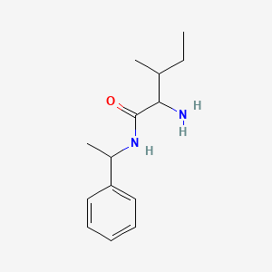 molecular formula C14H22N2O B13229636 2-amino-3-methyl-N-(1-phenylethyl)pentanamide 