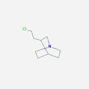 molecular formula C9H16ClN B13229649 3-(2-Chloroethyl)-1-azabicyclo[2.2.2]octane 