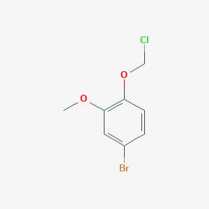 molecular formula C8H8BrClO2 B13229653 4-Bromo-1-(chloromethoxy)-2-methoxybenzene 
