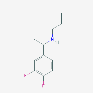 molecular formula C11H15F2N B13229675 [1-(3,4-Difluorophenyl)ethyl](propyl)amine 