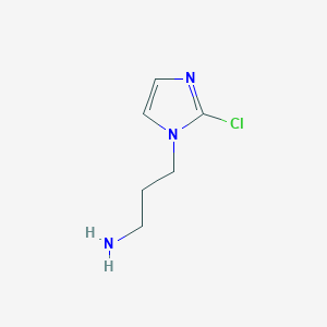 molecular formula C6H10ClN3 B13229684 3-(2-Chloro-1H-imidazol-1-yl)propan-1-amine 