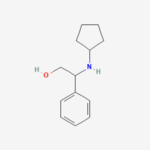 molecular formula C13H19NO B13229685 2-(Cyclopentylamino)-2-phenylethan-1-ol 