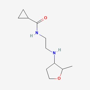 molecular formula C11H20N2O2 B13229690 N-{2-[(2-methyloxolan-3-yl)amino]ethyl}cyclopropanecarboxamide 