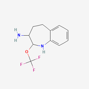 molecular formula C11H13F3N2O B13229718 2-(Trifluoromethoxy)-2,3,4,5-tetrahydro-1H-1-benzazepin-3-amine 