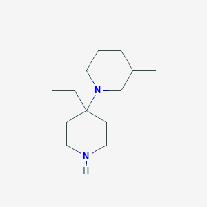 molecular formula C13H26N2 B13229766 4-Ethyl-4-(3-methylpiperidin-1-yl)piperidine 