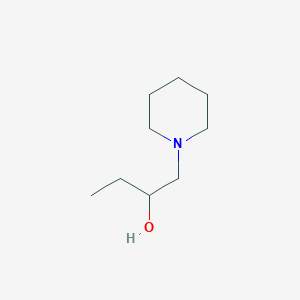molecular formula C9H19NO B13229773 1-(Piperidin-1-YL)butan-2-OL 