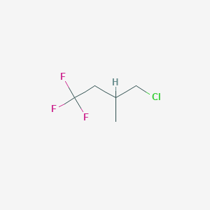 molecular formula C5H8ClF3 B13229775 4-Chloro-1,1,1-trifluoro-3-methylbutane 