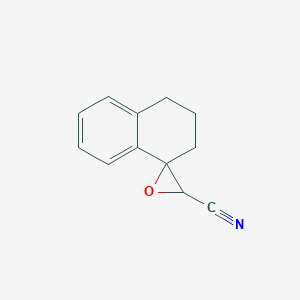 molecular formula C12H11NO B13229781 3,4-dihydro-2H-spiro[naphthalene-1,2'-oxirane]-3'-carbonitrile 