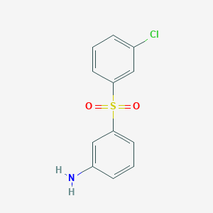 molecular formula C12H10ClNO2S B13229788 3-(3-Chlorobenzenesulfonyl)aniline 