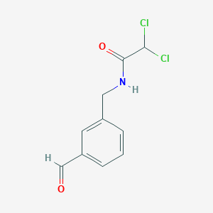 molecular formula C10H9Cl2NO2 B13229794 2,2-Dichloro-N-[(3-formylphenyl)methyl]acetamide 