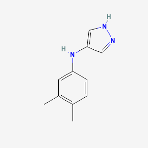 molecular formula C11H13N3 B13229805 N-(3,4-Dimethylphenyl)-1H-pyrazol-4-amine 