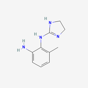 molecular formula C10H14N4 B13229825 N1-(4,5-Dihydro-1H-imidazol-2-yl)-6-methylbenzene-1,2-diamine 