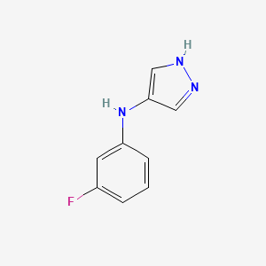 molecular formula C9H8FN3 B13229856 N-(3-Fluorophenyl)-1H-pyrazol-4-amine 