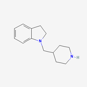molecular formula C14H20N2 B1322987 1-(Piperidin-4-ylmethyl)indoline CAS No. 883549-96-0