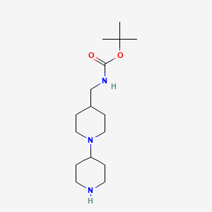 molecular formula C16H31N3O2 B1322988 tert-Butyl (1,4'-bipiperidin-4-ylmethyl)-carbamate CAS No. 883512-84-3