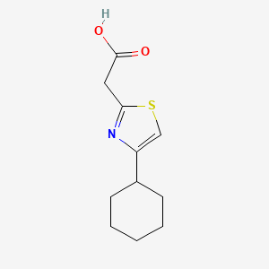 molecular formula C11H15NO2S B13229890 2-(4-cyclohexyl-1,3-thiazol-2-yl)acetic Acid 