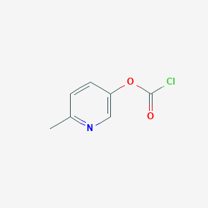 molecular formula C7H6ClNO2 B13229898 6-Methylpyridin-3-YL chloroformate 