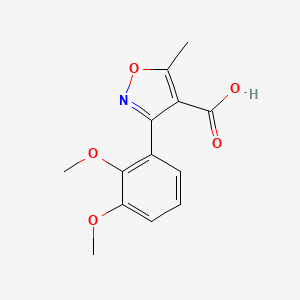 molecular formula C13H13NO5 B13229904 3-(2,3-Dimethoxyphenyl)-5-methylisoxazole-4-carboxylic acid 