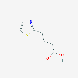 molecular formula C7H9NO2S B13229912 4-(Thiazol-2-yl)butanoic acid 