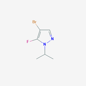 molecular formula C6H8BrFN2 B13229920 4-bromo-5-fluoro-1-(propan-2-yl)-1H-pyrazole 