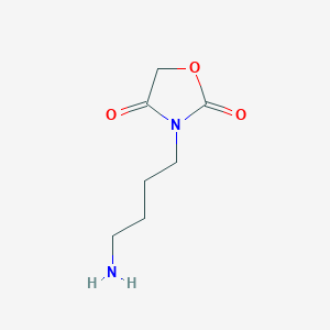 molecular formula C7H12N2O3 B13229935 3-(4-Aminobutyl)-1,3-oxazolidine-2,4-dione 