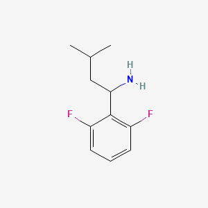 molecular formula C11H15F2N B13229950 1-(2,6-Difluorophenyl)-3-methylbutan-1-amine 