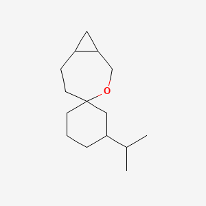 molecular formula C15H26O B13229970 5'-(Propan-2-yl)-3-oxaspiro[bicyclo[5.1.0]octane-4,1'-cyclohexane] 