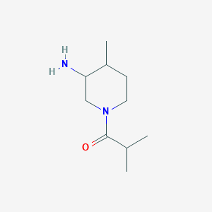 molecular formula C10H20N2O B13229974 1-(3-Amino-4-methylpiperidin-1-yl)-2-methylpropan-1-one 