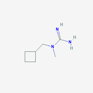 molecular formula C7H15N3 B13229976 1-(Cyclobutylmethyl)-1-methylguanidine 