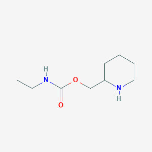 molecular formula C9H18N2O2 B13229986 Piperidin-2-ylmethylN-ethylcarbamate 