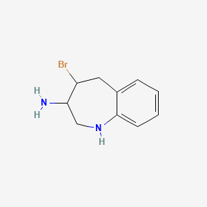 molecular formula C10H13BrN2 B13229997 4-Bromo-2,3,4,5-tetrahydro-1H-1-benzazepin-3-amine 