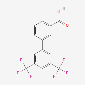 molecular formula C15H8F6O2 B1323000 3',5'-Bis(trifluoromethyl)-[1,1'-biphenyl]-3-carboxylic acid CAS No. 177733-57-2