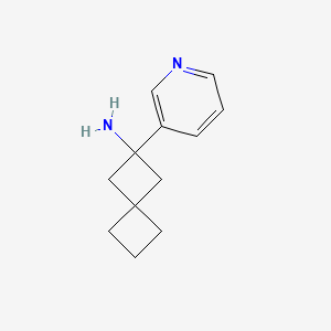 molecular formula C12H16N2 B13230004 2-(Pyridin-3-YL)spiro[3.3]heptan-2-amine 