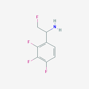 molecular formula C8H7F4N B13230011 2-Fluoro-1-(2,3,4-trifluorophenyl)ethan-1-amine 
