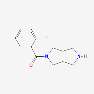 molecular formula C13H15FN2O B13230054 2-(2-Fluorobenzoyl)-octahydropyrrolo[3,4-c]pyrrole 
